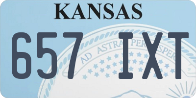 KS license plate 657IXT