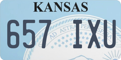 KS license plate 657IXU