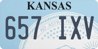 KS license plate 657IXV