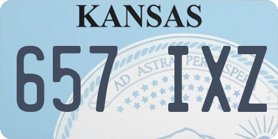 KS license plate 657IXZ