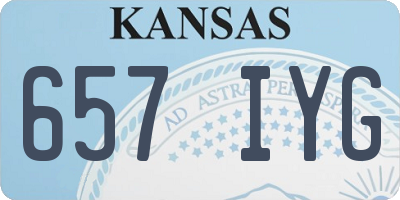 KS license plate 657IYG