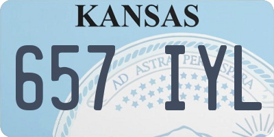 KS license plate 657IYL