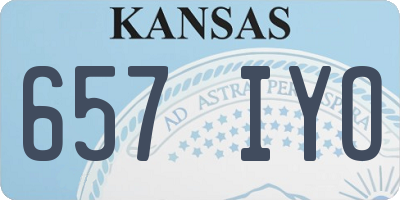 KS license plate 657IYO