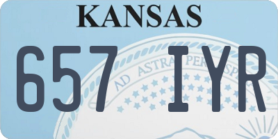KS license plate 657IYR