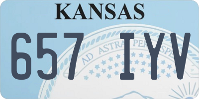 KS license plate 657IYV