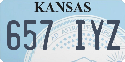 KS license plate 657IYZ