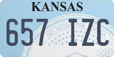 KS license plate 657IZC