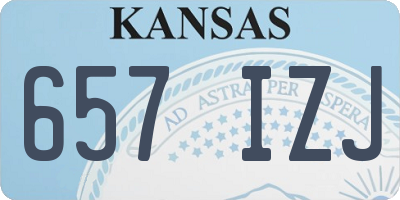 KS license plate 657IZJ