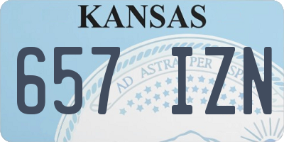 KS license plate 657IZN