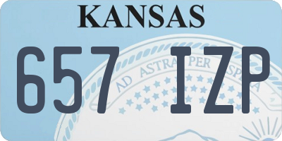 KS license plate 657IZP