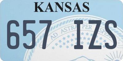 KS license plate 657IZS