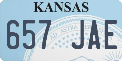 KS license plate 657JAE