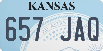 KS license plate 657JAQ