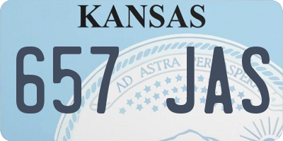 KS license plate 657JAS