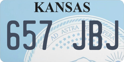 KS license plate 657JBJ