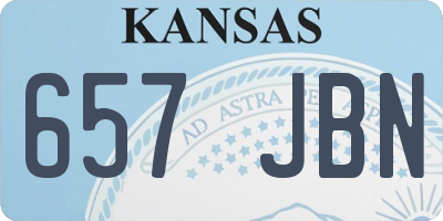 KS license plate 657JBN