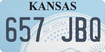 KS license plate 657JBQ