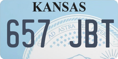 KS license plate 657JBT