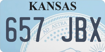 KS license plate 657JBX