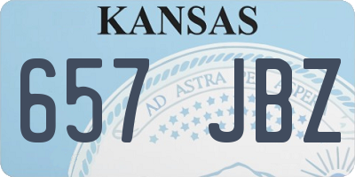 KS license plate 657JBZ