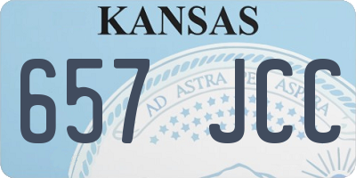 KS license plate 657JCC
