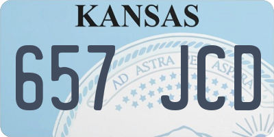 KS license plate 657JCD