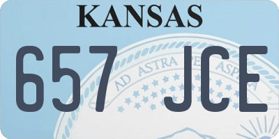 KS license plate 657JCE