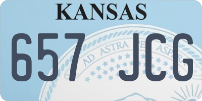 KS license plate 657JCG