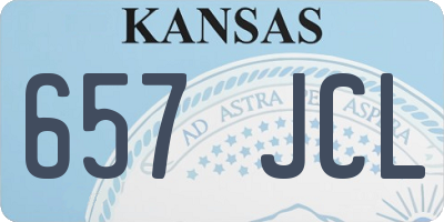 KS license plate 657JCL
