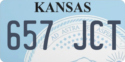 KS license plate 657JCT