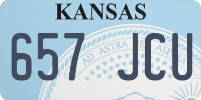 KS license plate 657JCU