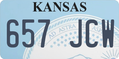 KS license plate 657JCW