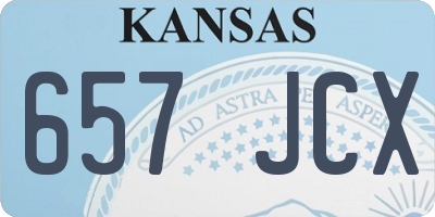 KS license plate 657JCX
