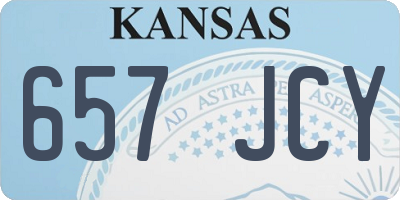 KS license plate 657JCY