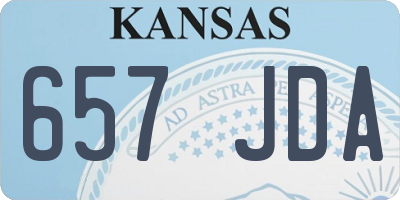 KS license plate 657JDA