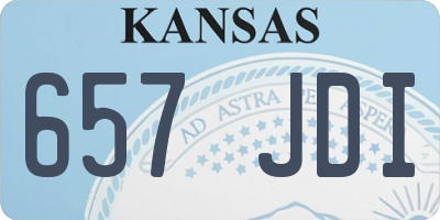 KS license plate 657JDI