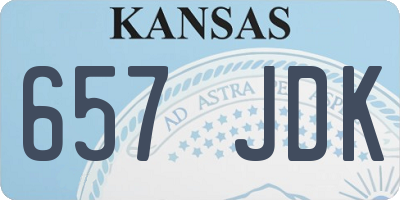 KS license plate 657JDK