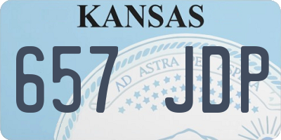 KS license plate 657JDP