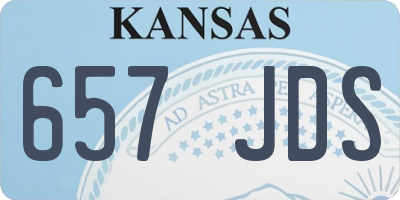 KS license plate 657JDS
