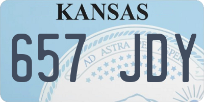 KS license plate 657JDY