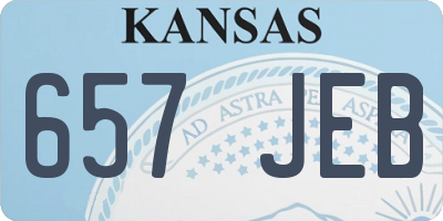 KS license plate 657JEB