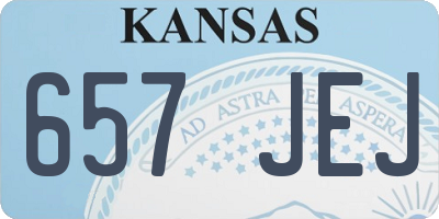 KS license plate 657JEJ