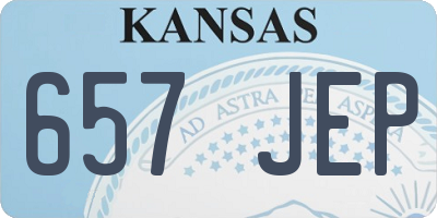 KS license plate 657JEP