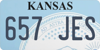 KS license plate 657JES