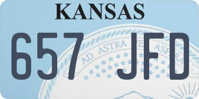 KS license plate 657JFD