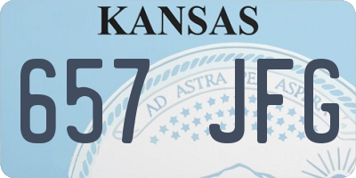 KS license plate 657JFG