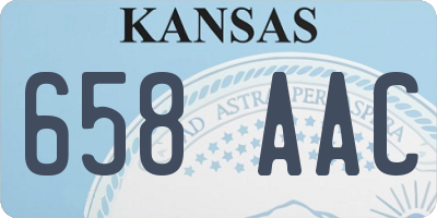 KS license plate 658AAC