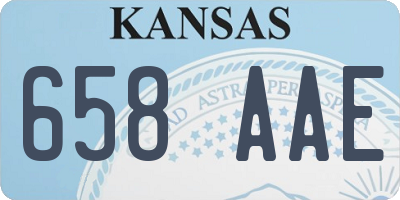 KS license plate 658AAE