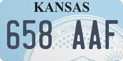 KS license plate 658AAF