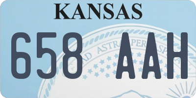 KS license plate 658AAH